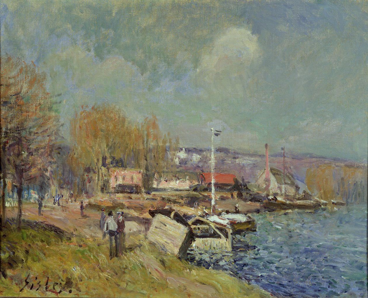 O Sena em Port-Marly, 1877 de Alfred Sisley