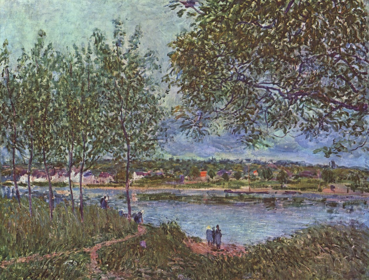 Caminho do velho ferry de Alfred Sisley