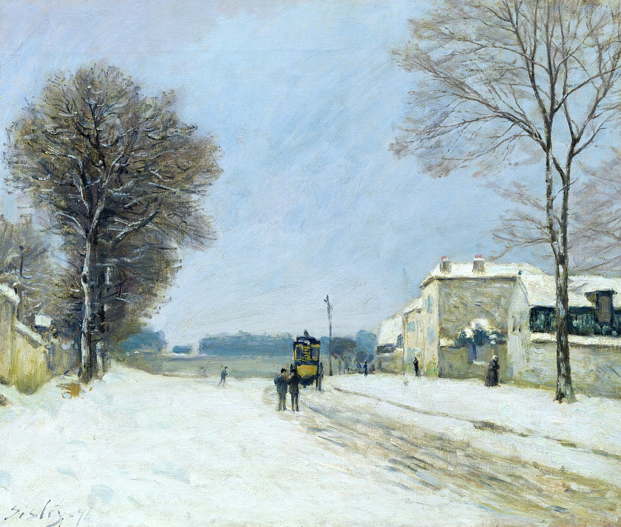 Inverno, efeito de neve, 1876 de Alfred Sisley