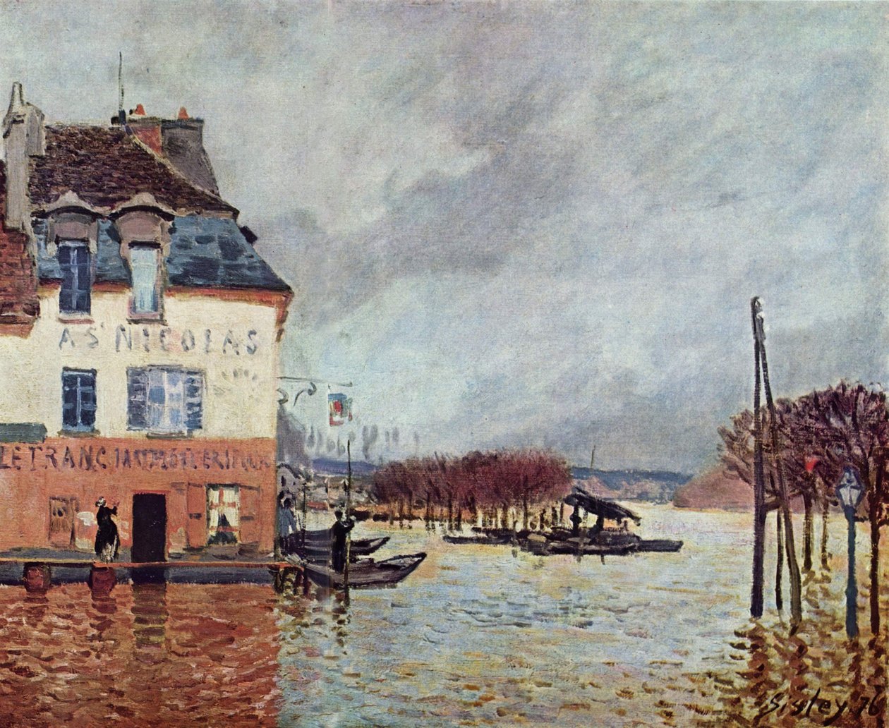 Inundações em Port Marly de Alfred Sisley