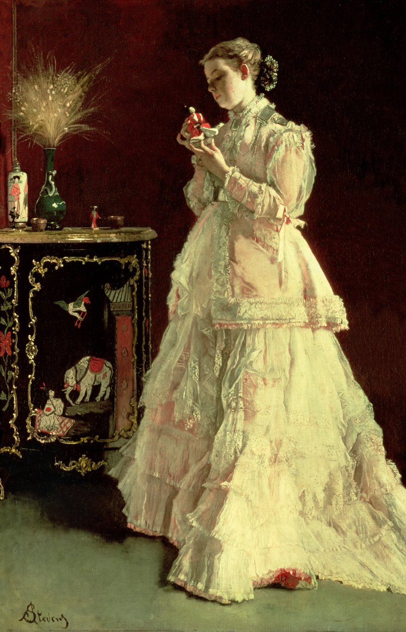 A Dama de Rosa, 1867 de Alfred Emile Stevens