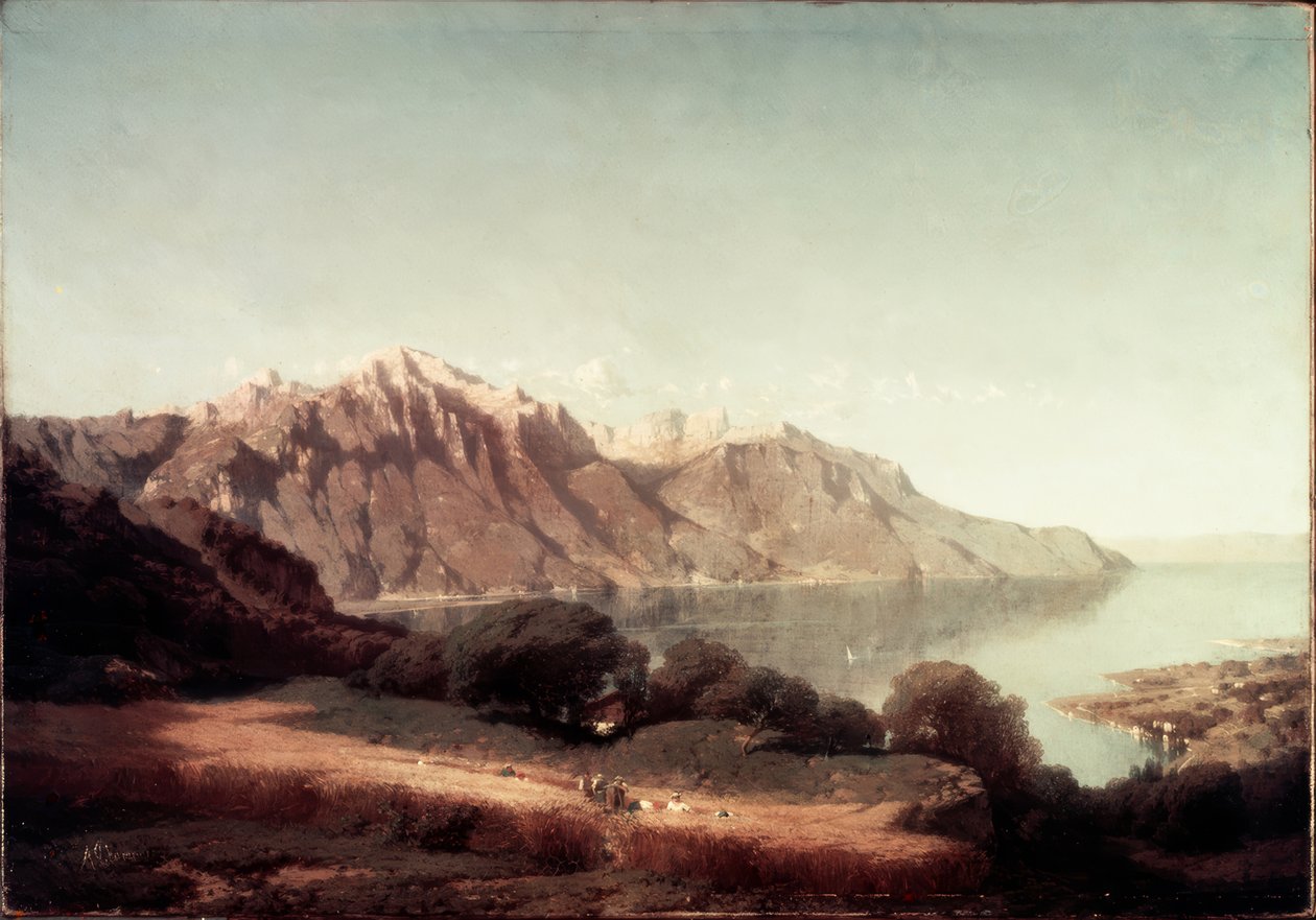 Vista do Lago de Genebra de Alfred Chavannes