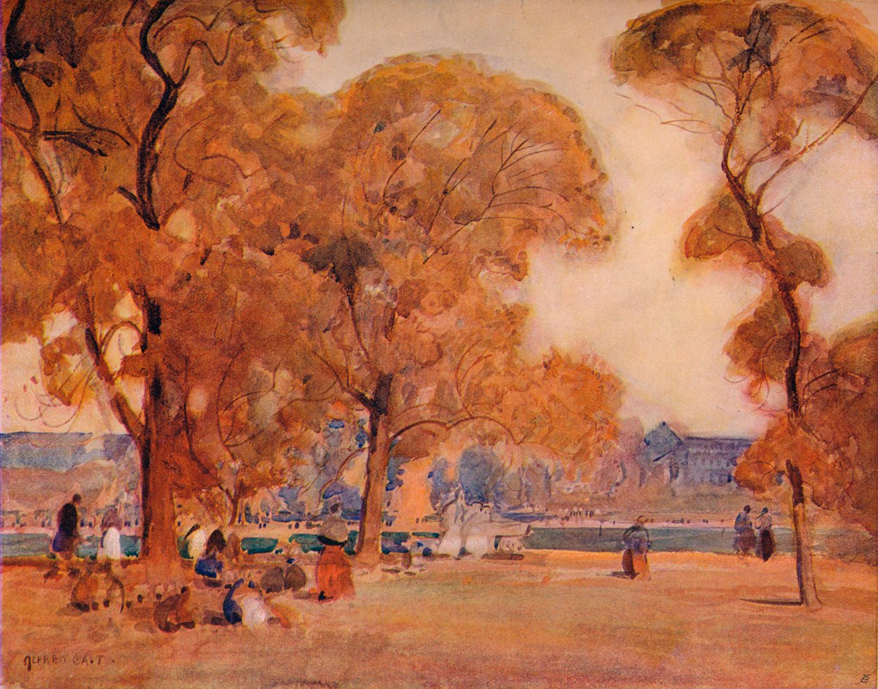 No parque, c1864-1906, 1906. de Alfred East