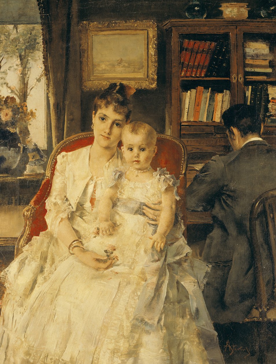 Toda Felicidade (Cena da Família) c.1880 de Alfred Emile Stevens