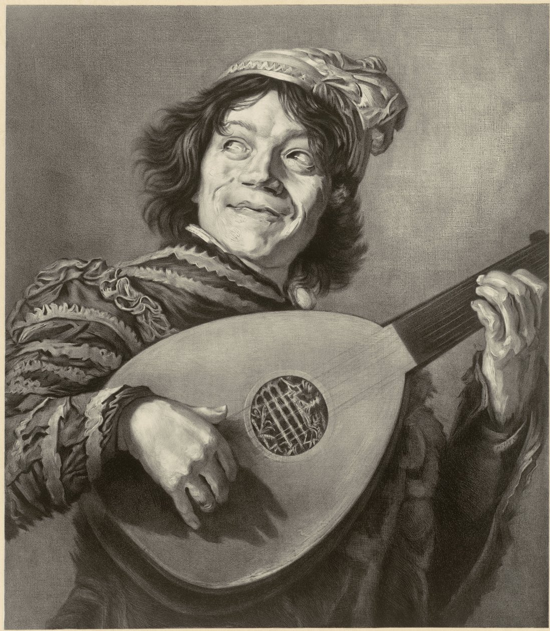 O bobo da corte, depois de Frans Hals de Alfred Louis Bahuet