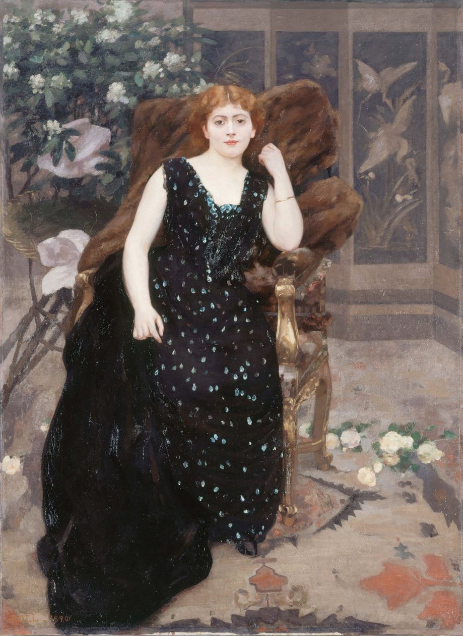 Jane Hading do retrato de Alfred Roll