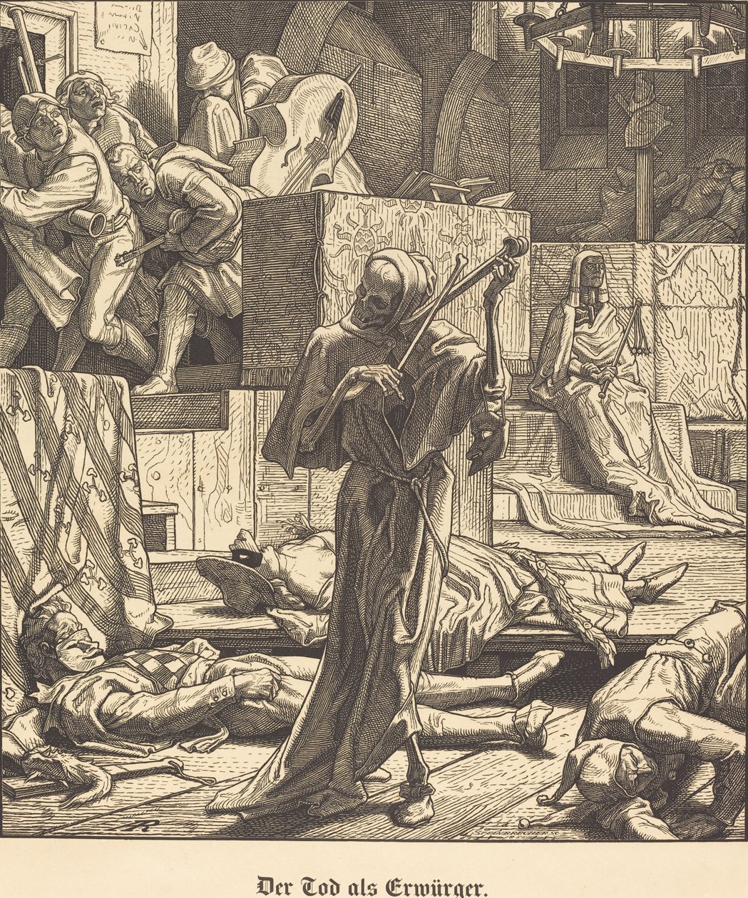 Der Tod als Erwürger (Morte como Estrangulador) de Alfred Rethel