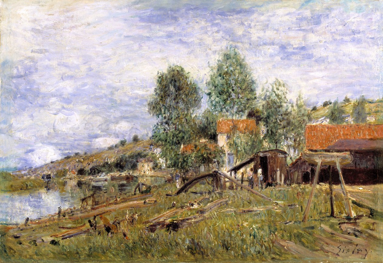 Estaleiro de Saint-Mammes de Alfred Sisley