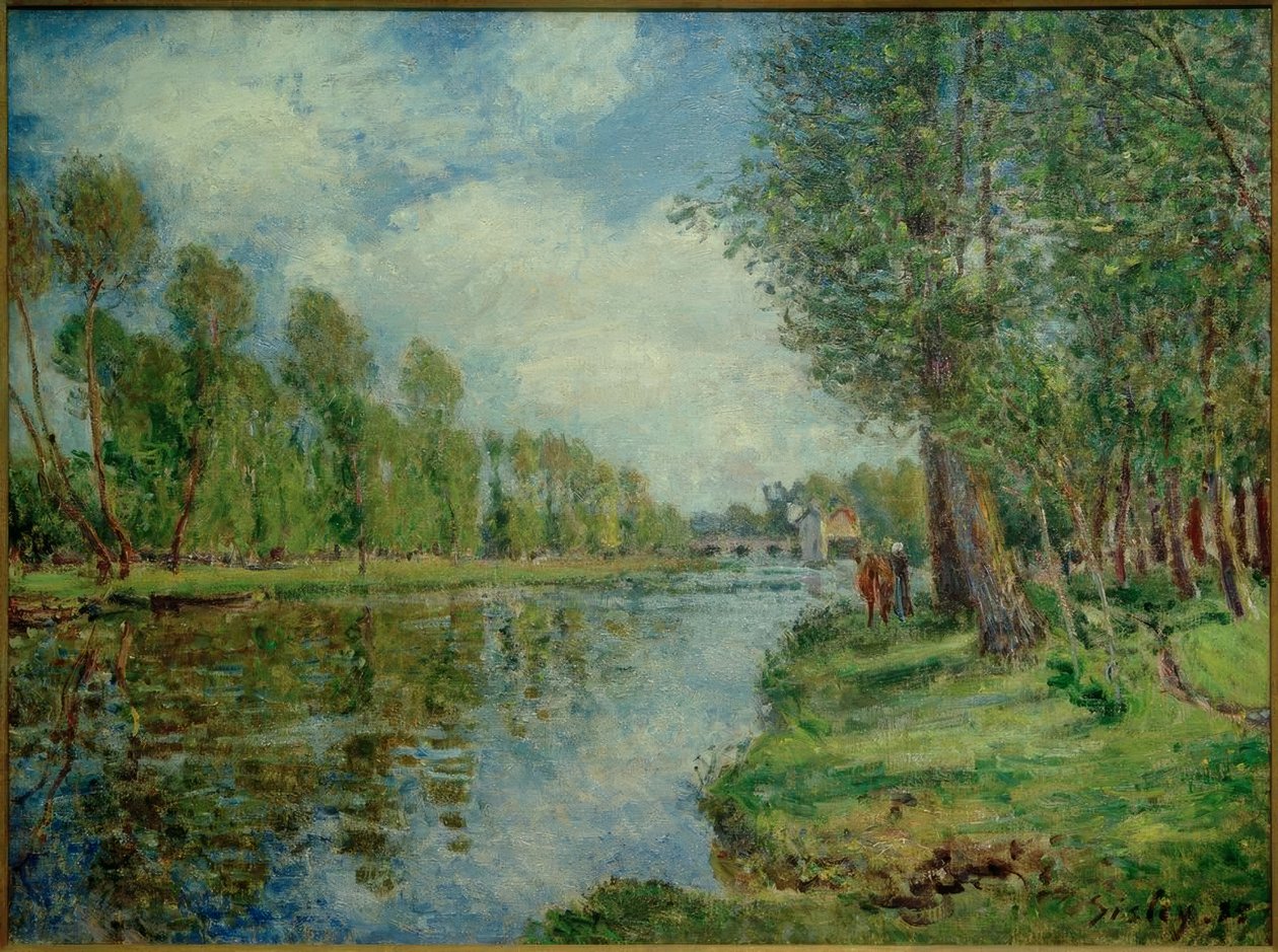 Bancos do Loing de Alfred Sisley