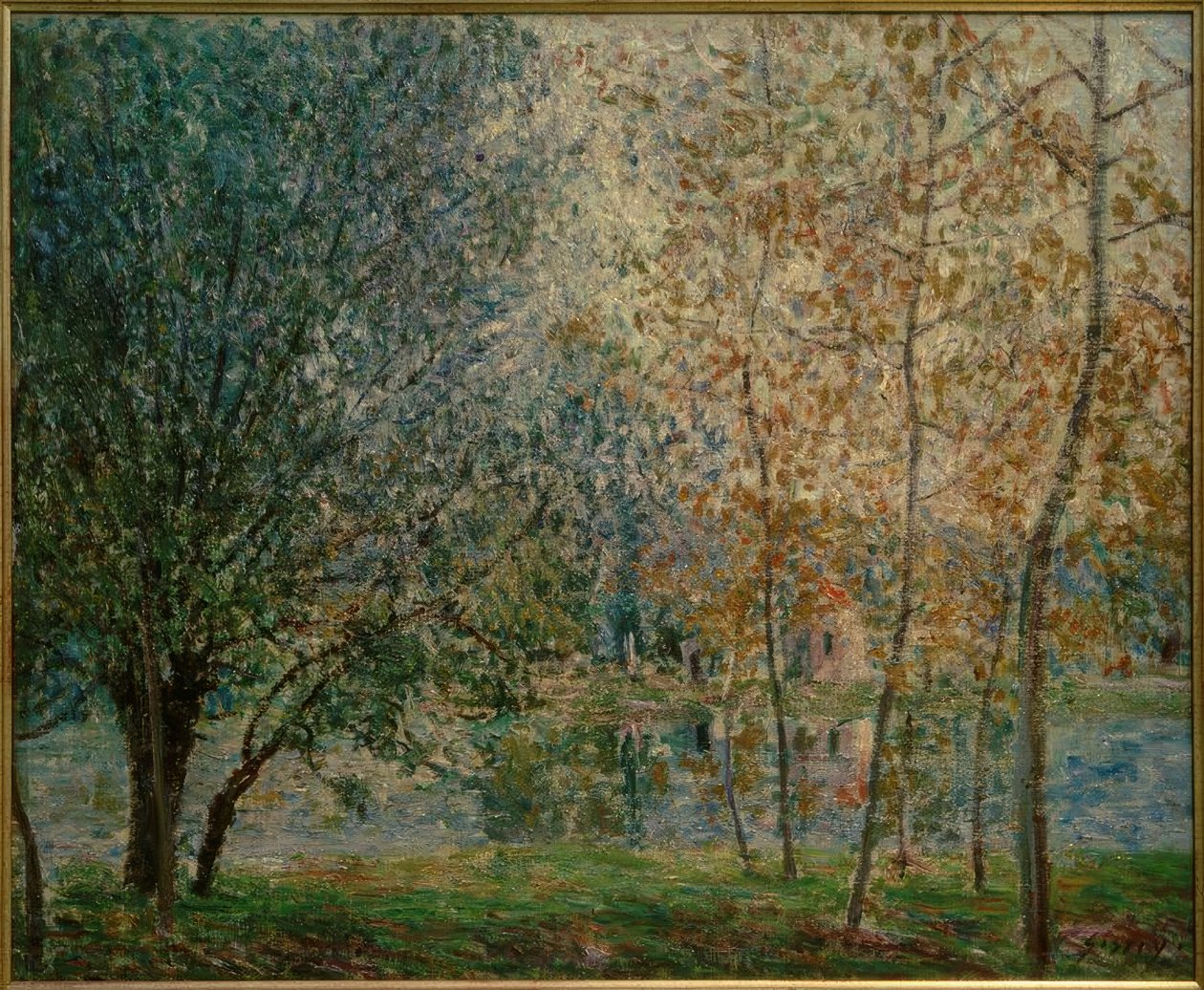 O Canal Loing na primavera de Alfred Sisley