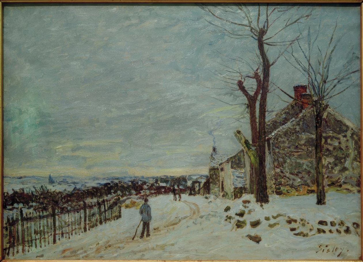 Tempo de neve em Veneux-Nadon de Alfred Sisley