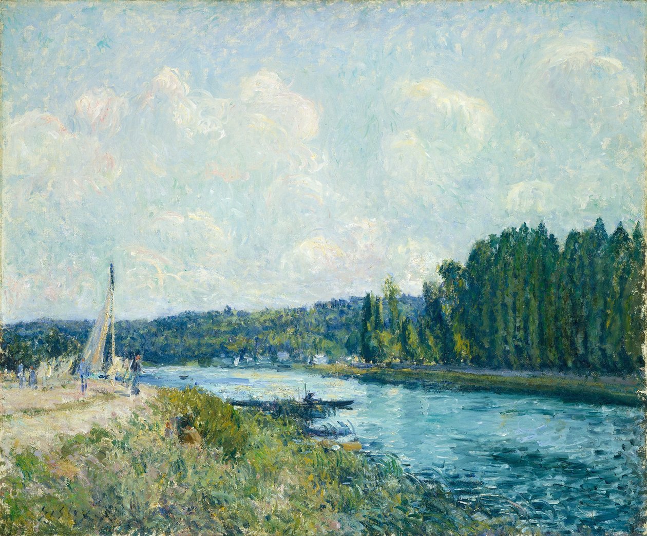 As margens do Oise, 18771878. de Alfred Sisley