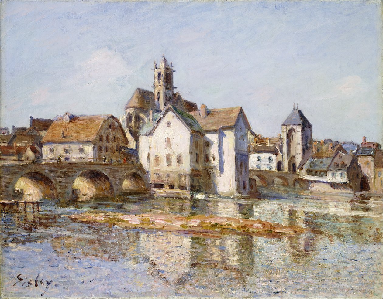 A ponte em Moret, 1892 de Alfred Sisley