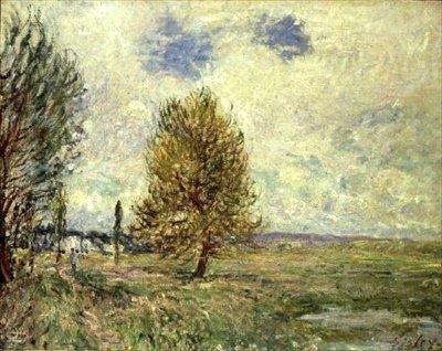 A Planície em Veneux-Nadon de Alfred Sisley