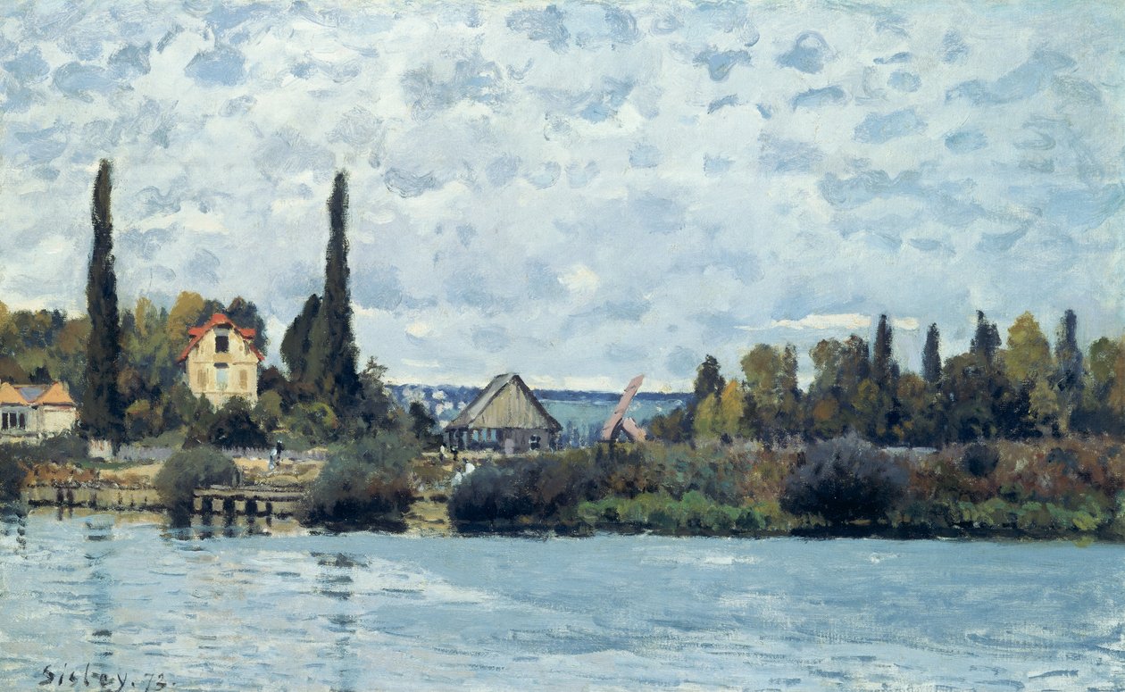 O Sena em Bougival, 1873 de Alfred Sisley
