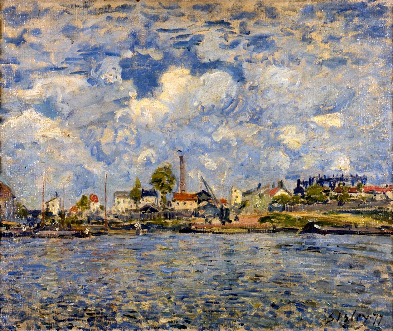 O Sena em Point du Jour, 1877 de Alfred Sisley