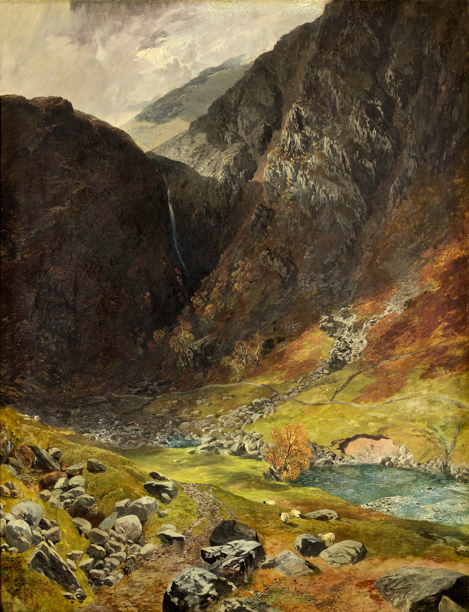Styhead Pass, Borrowdale, 1854 de Alfred William Hunt