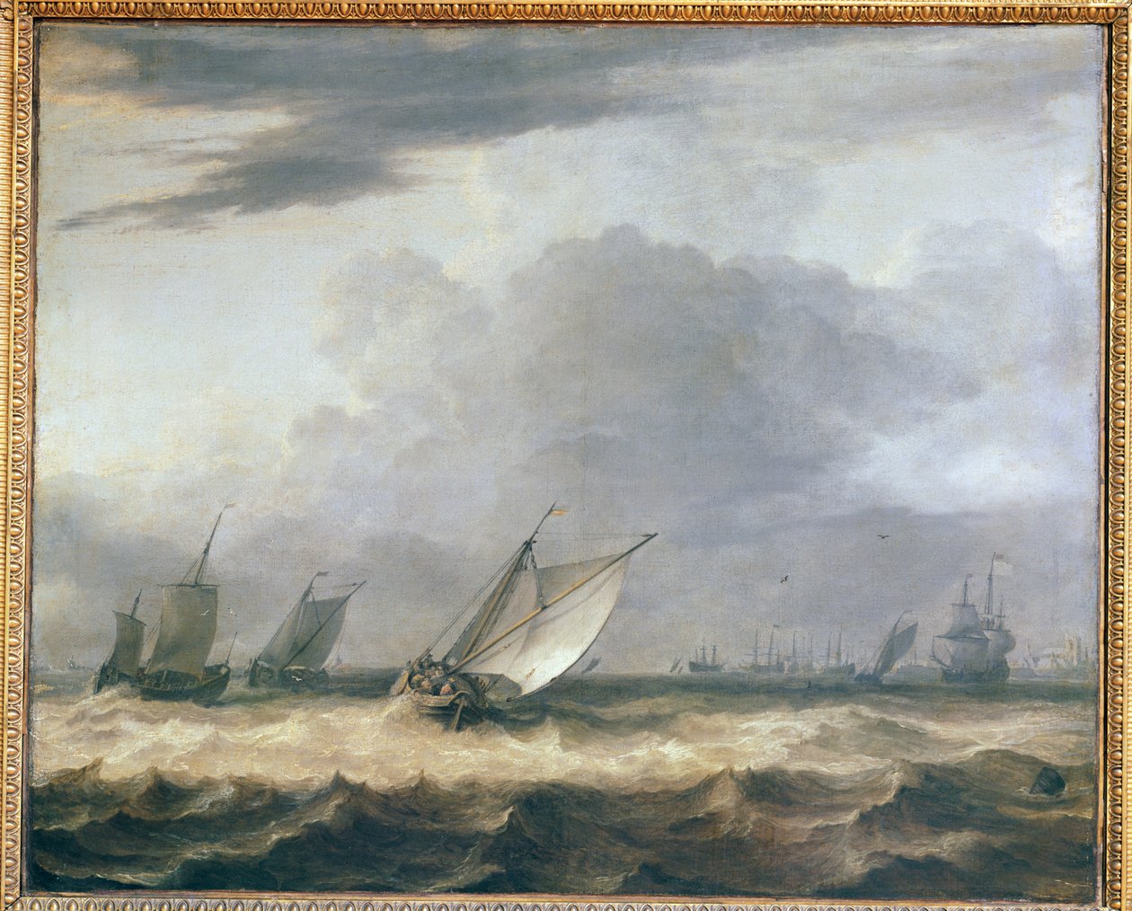 Barcos em Stong Wind de Allart van Everdingen