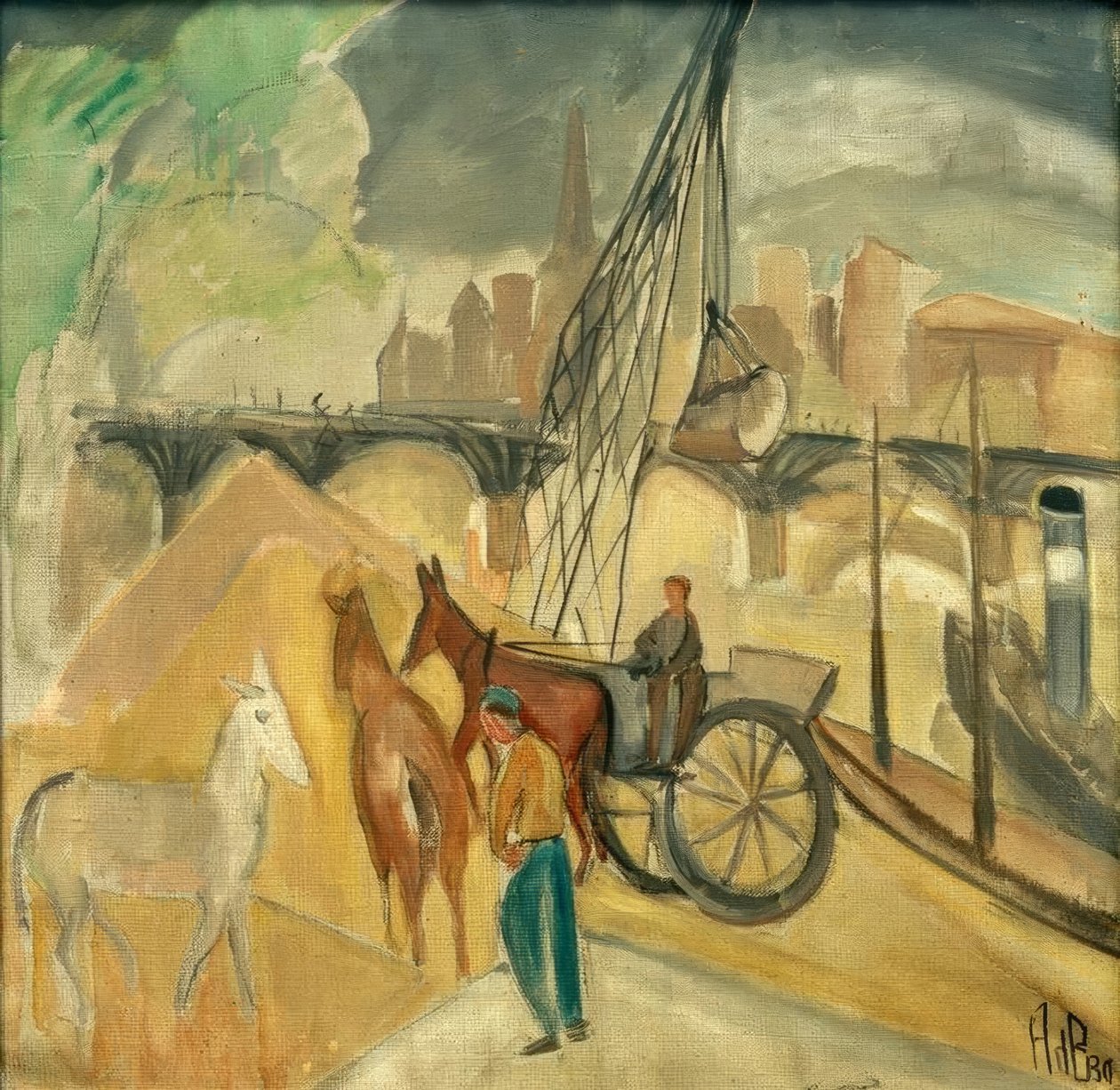 Paisagem com ponte de Alma Del Banco