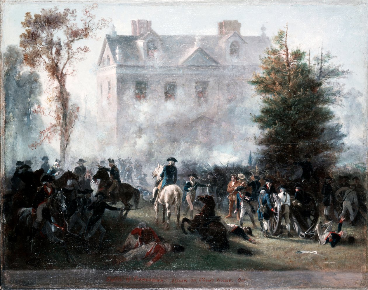 Batalha de Germantown, Ataque ao juiz Chews House, 1860 de Alonzo Chappel