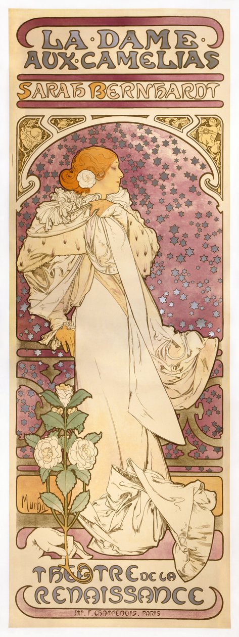 A senhora com camélias de Alphonse Mucha