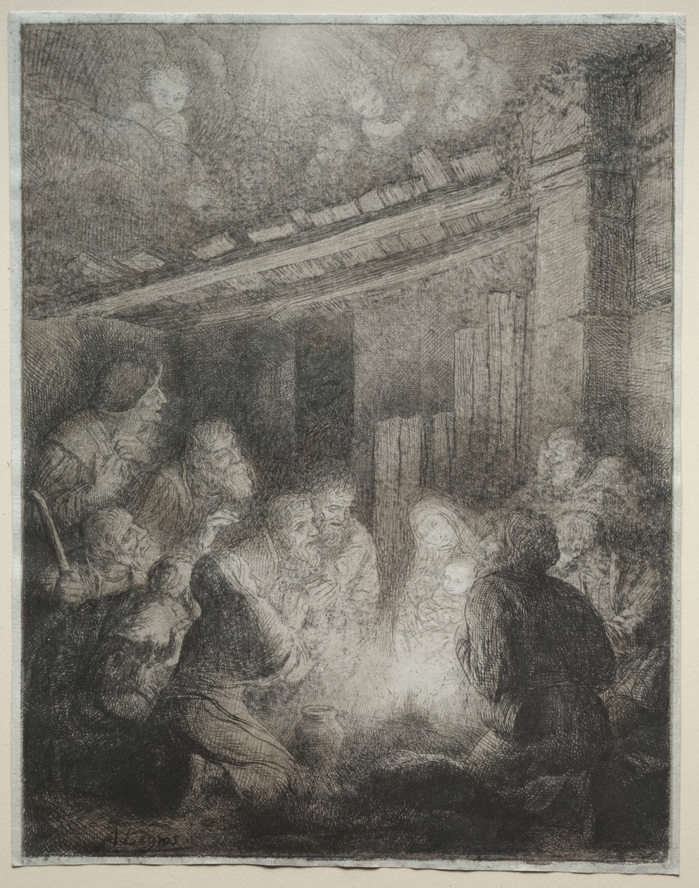 Adoração dos pastores de Alphonse Legros