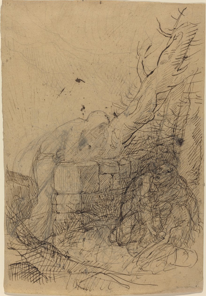 A Morte e o Lenhador de Alphonse Legros