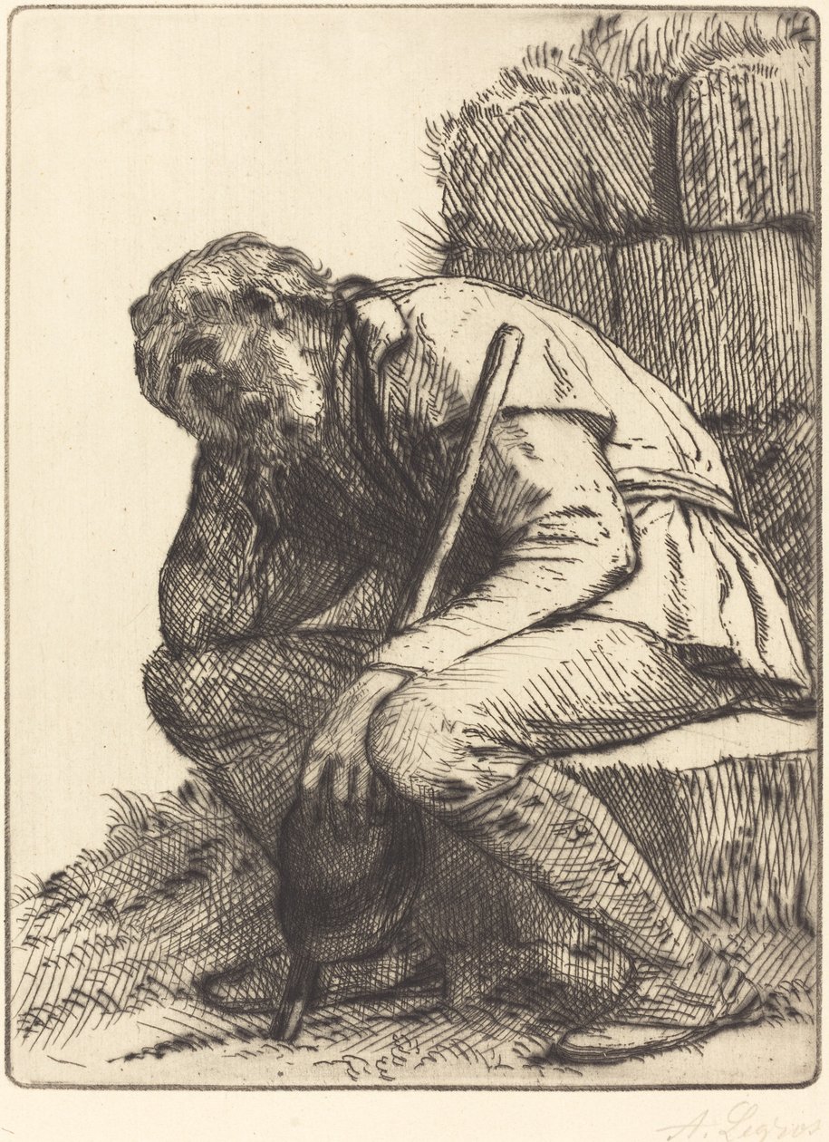 Homem desesperado de Alphonse Legros