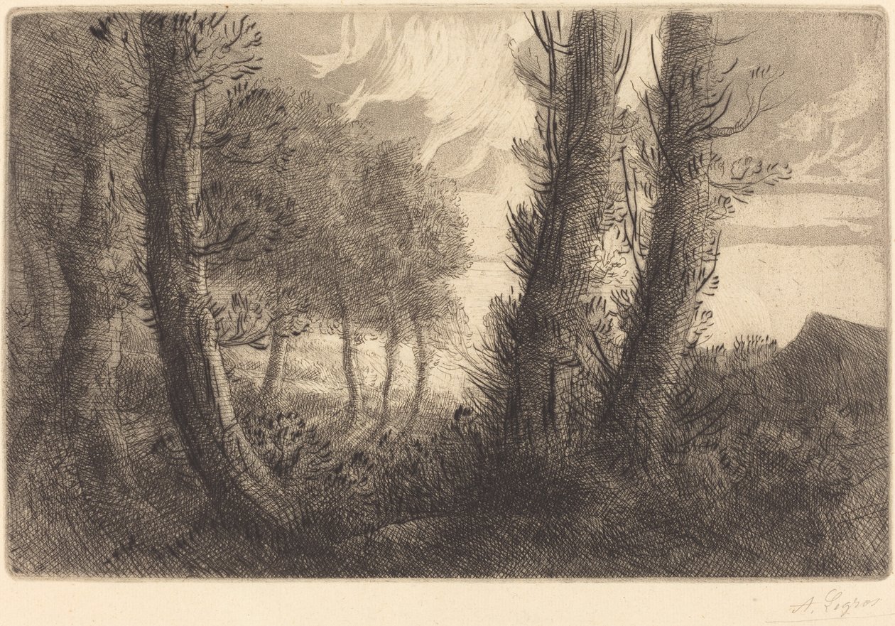Paisagem (Paysage) de Alphonse Legros