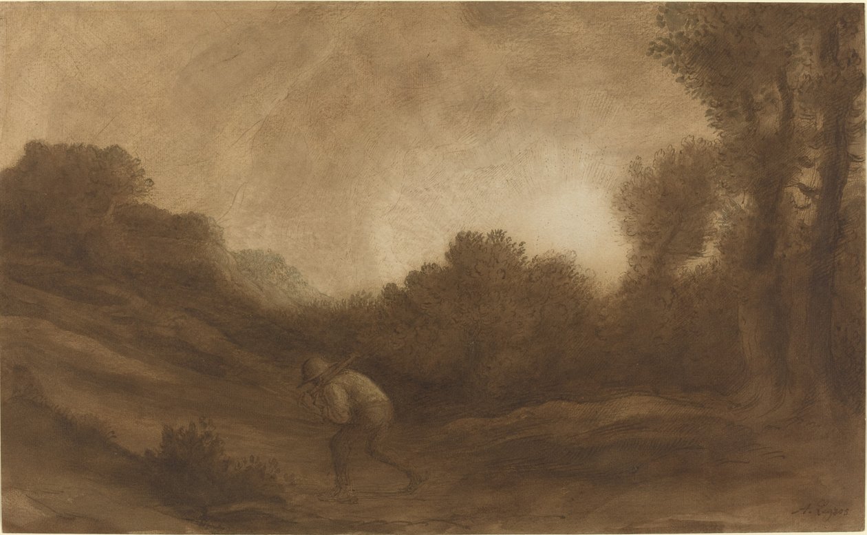 paisagem, noite de Alphonse Legros