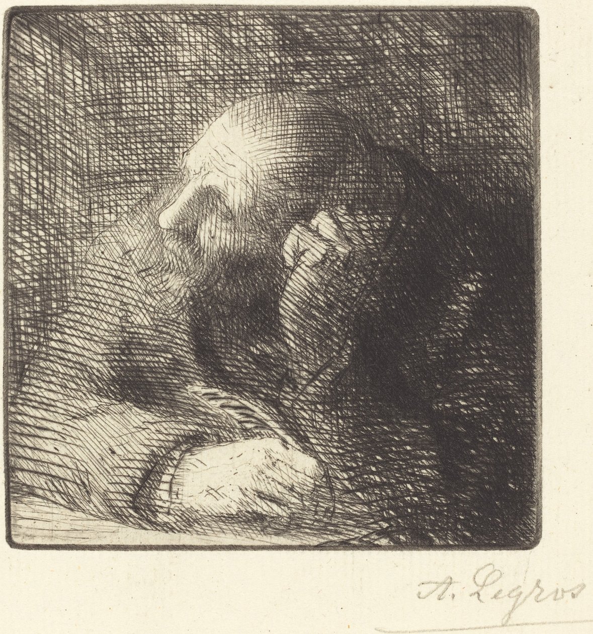 Meditação A meditação. de Alphonse Legros
