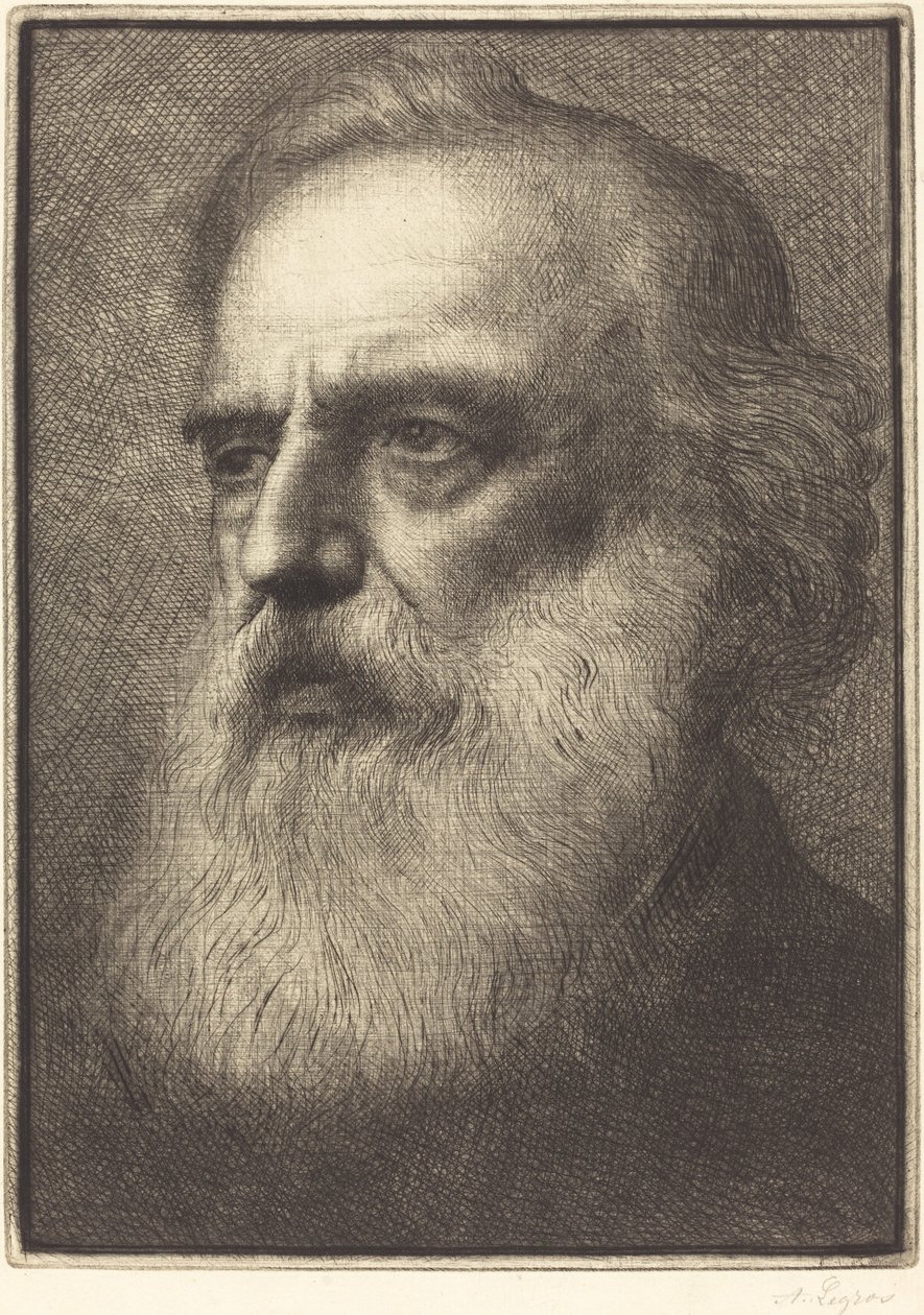 Autorretrato, 4ª placa de Alphonse Legros