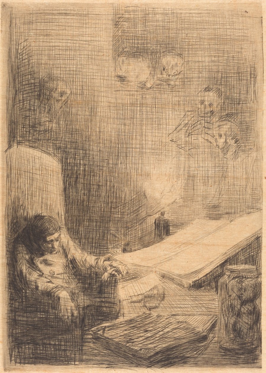 Estudioso Adormecido de Alphonse Legros