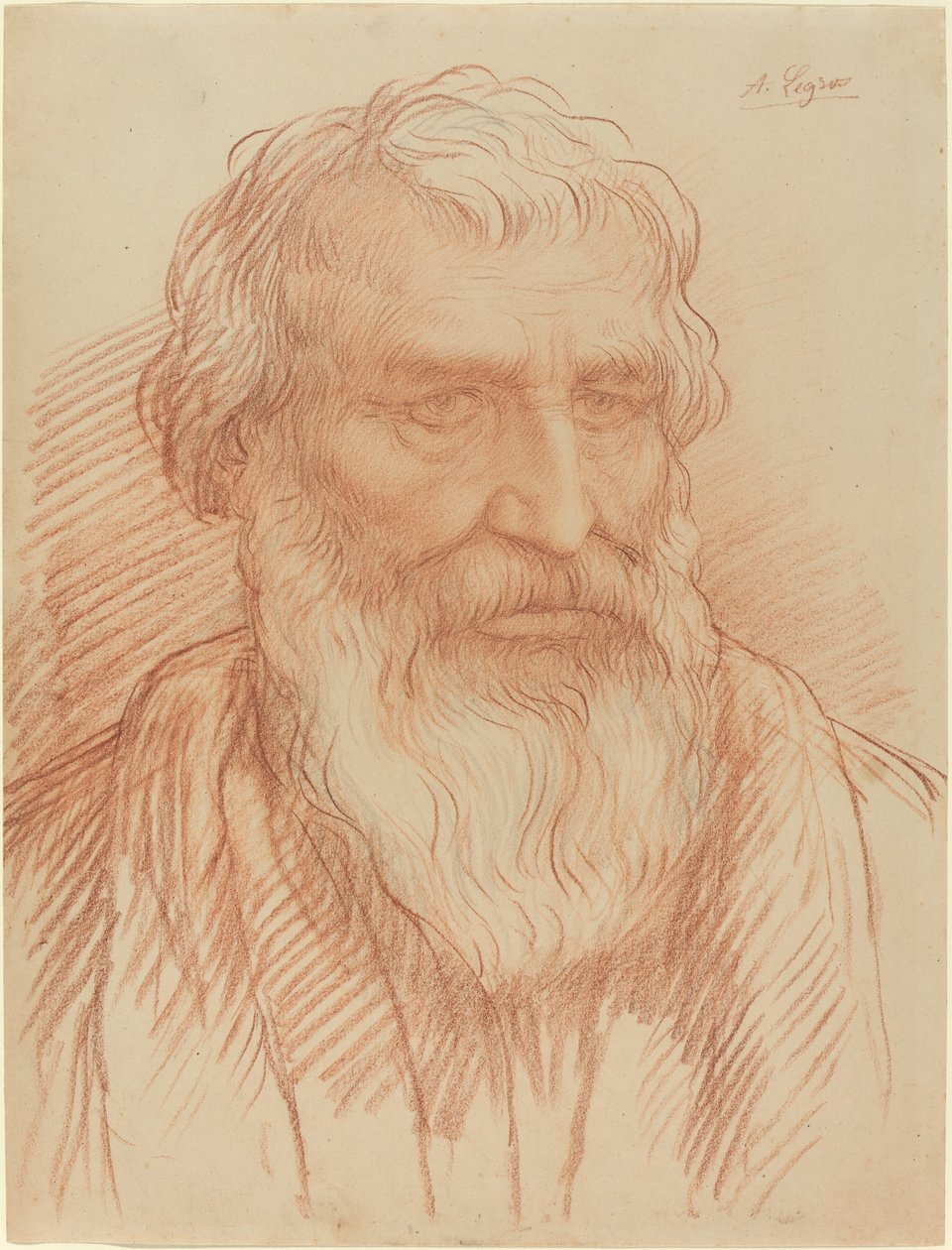 Estudo de uma cabeça. de Alphonse Legros