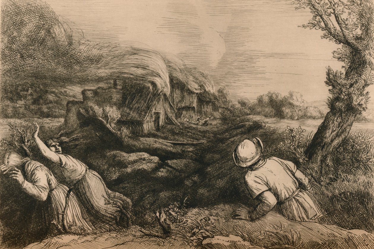 A vila ardente, c1880 de Alphonse Legros