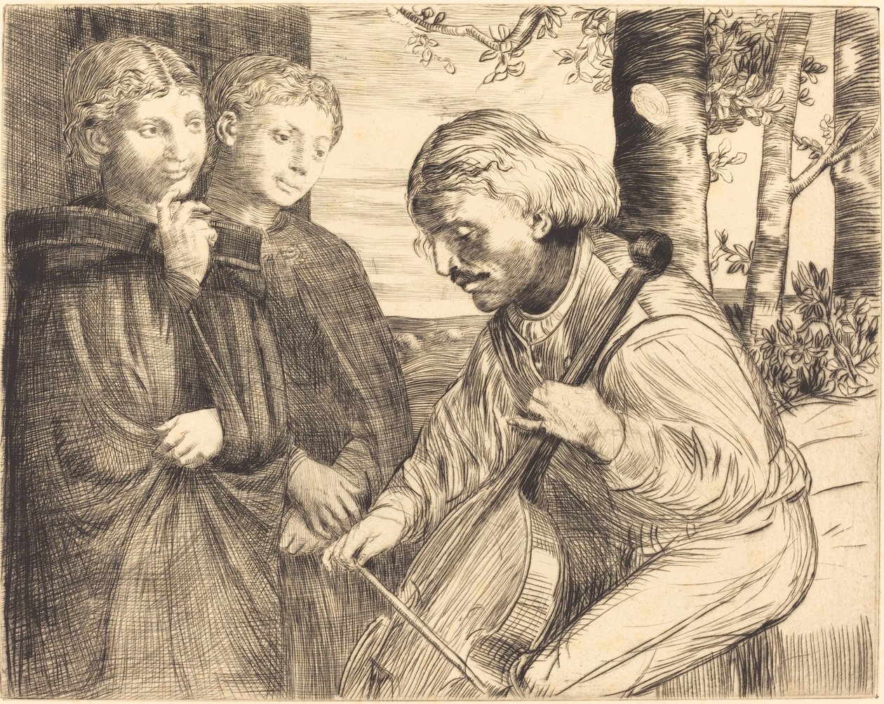 Violista O violeiro. de Alphonse Legros