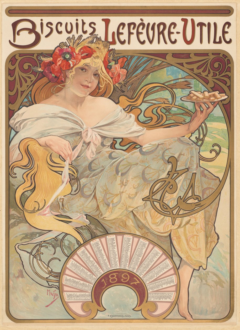 Cookies Lefèvre-Utile de Alphonse Marie Mucha