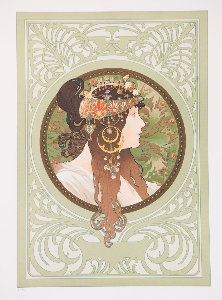 Chefes bizantinos: Morena, 1897. de Alphonse Mucha