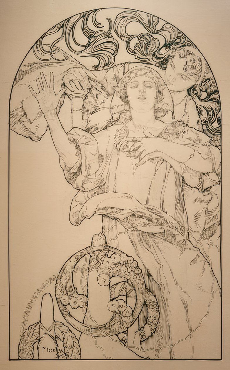 Cinema com órgão Wurlitzer de Alphonse Mucha