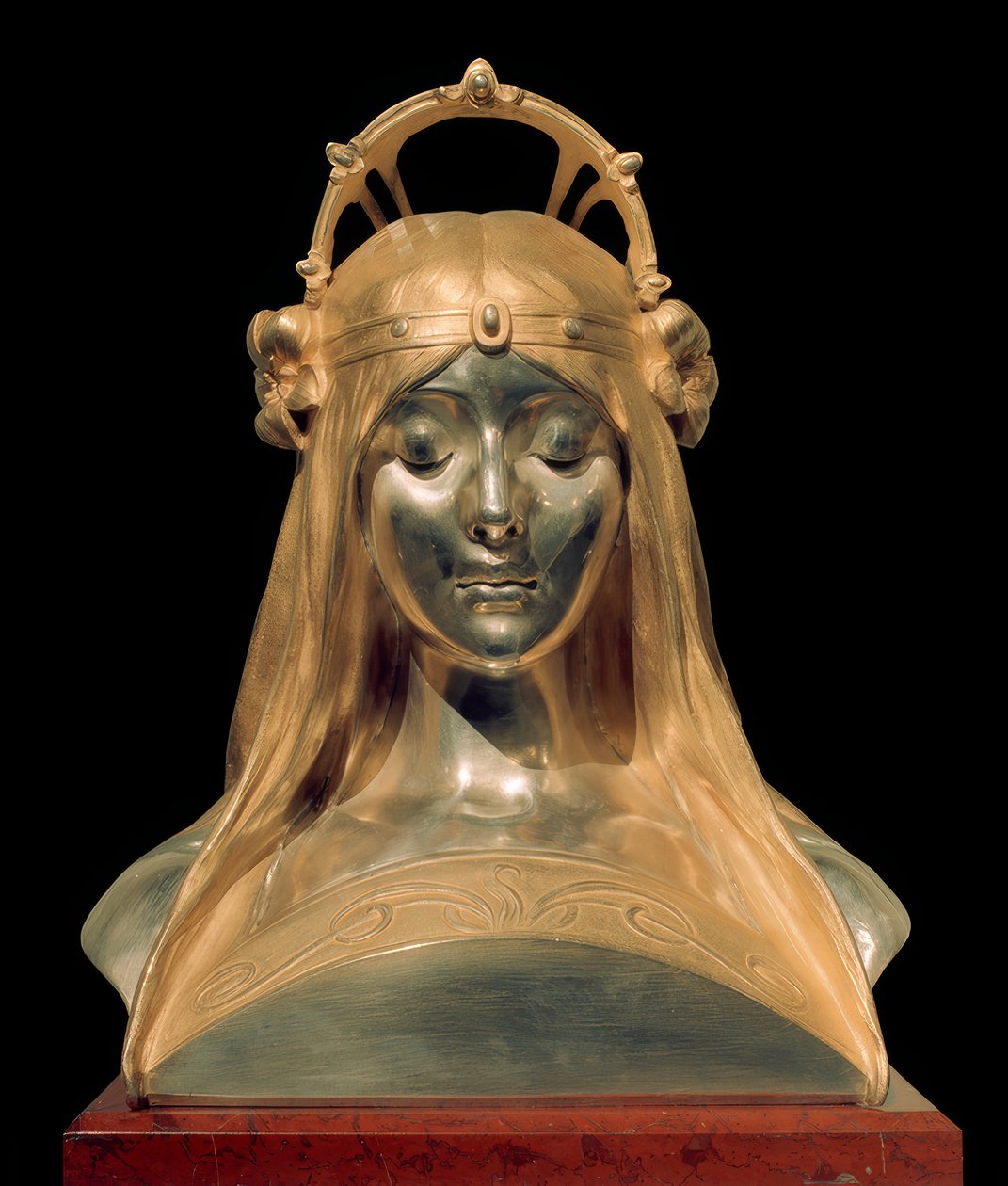 Cabeça de uma menina de Alphonse Mucha