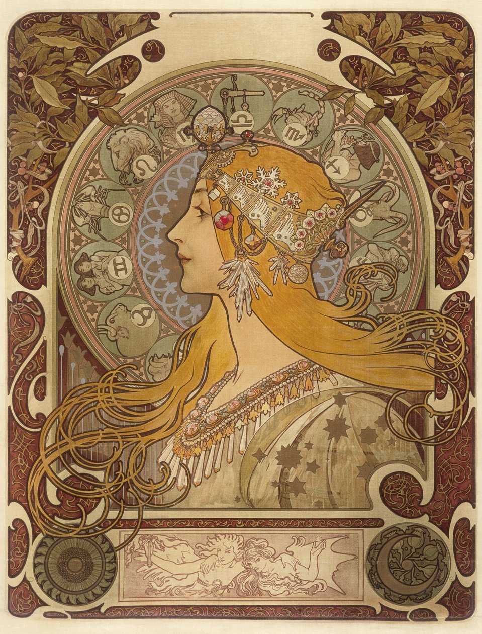 Zodíaco, 1896 de Alphonse Mucha