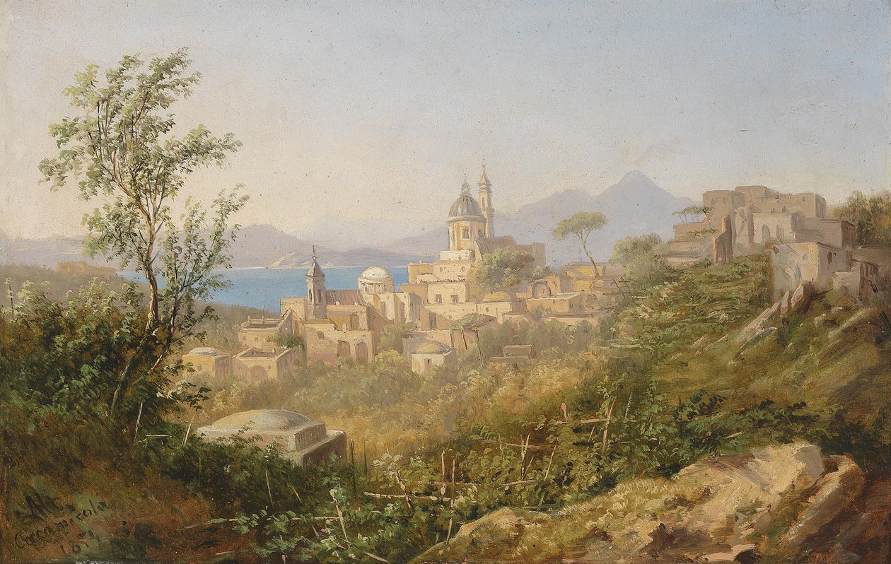 Vista de Casamicciola. Assinado alt de Alt