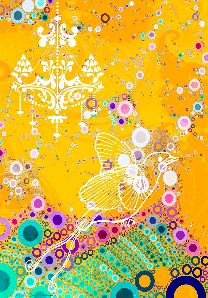 Classy Bird, 2014, (telefone digital de mídia mista) de AlyZen Moonshadow