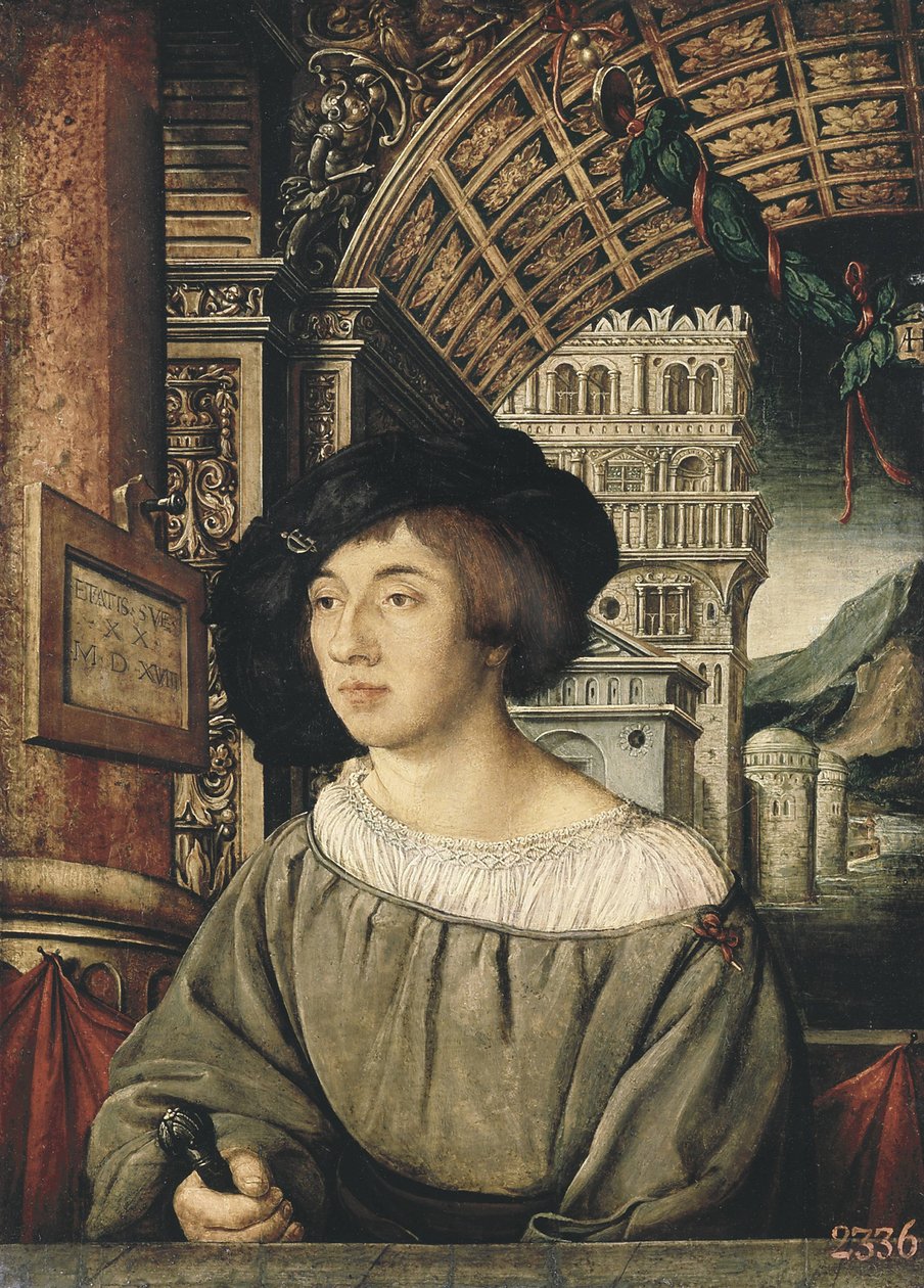 Retrato de um jovem de Ambrosius Holbein