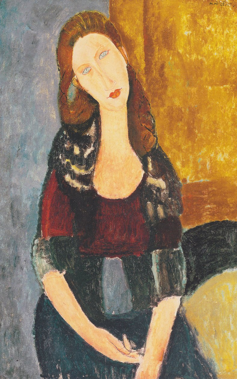 Jeanne Hebuterne, sentado de Amedeo Modigliani