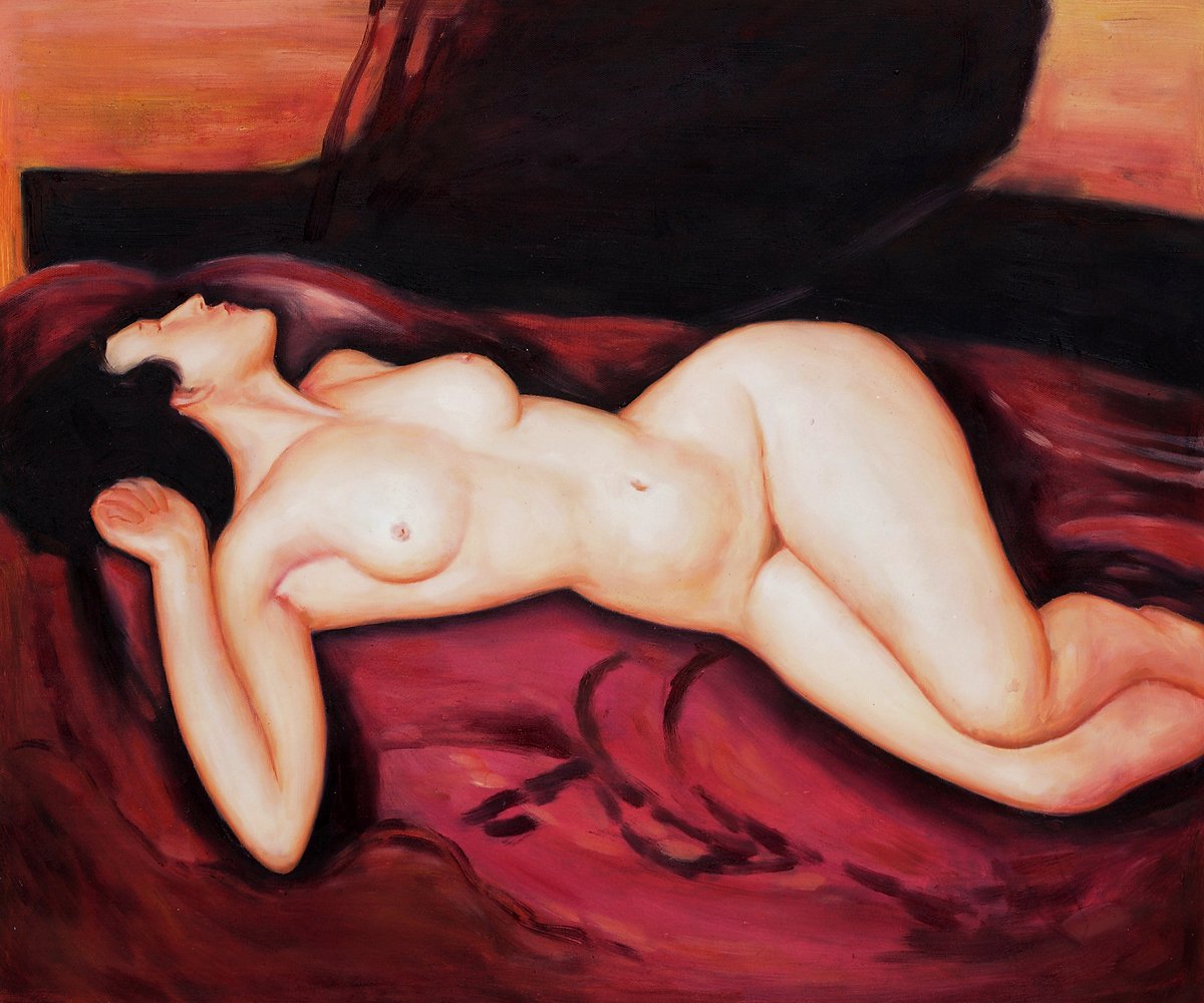 Nua deitada de costas de Amedeo Modigliani