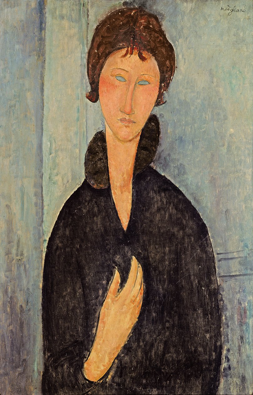 Mulher com olhos azuis, c.1918 de Amedeo Modigliani