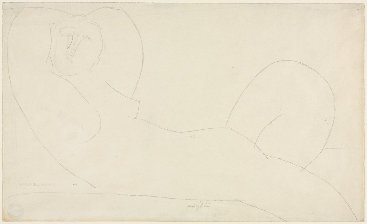 Nu feminino reclinado de Amedeo Modigliani