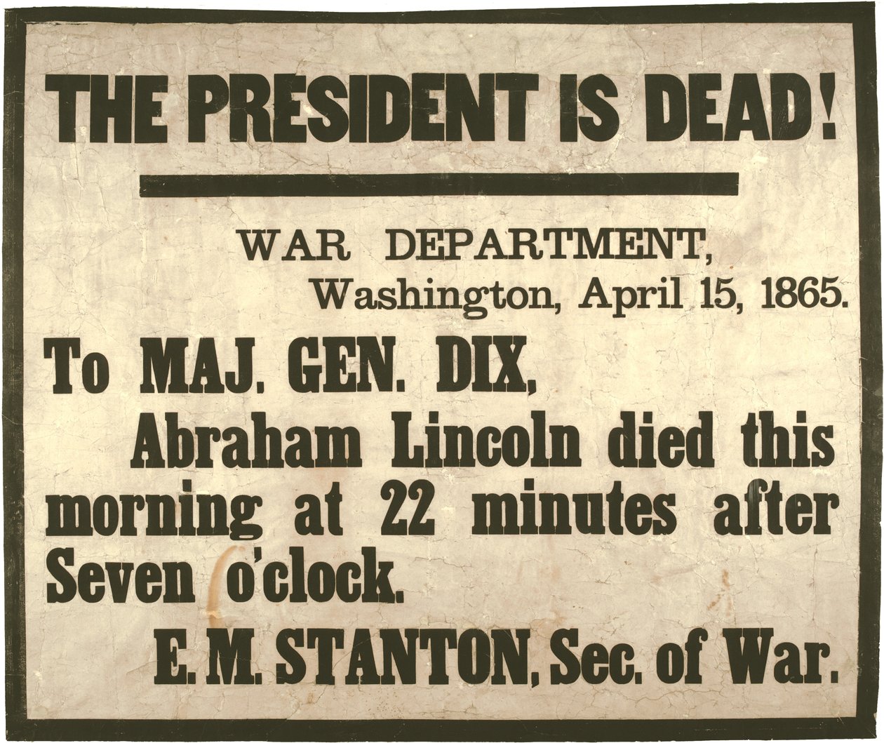 O Presidente está morto, 15 de abril de 1865 de American School