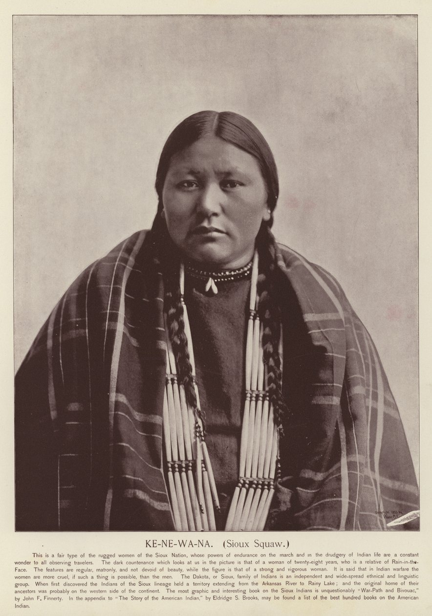 Ke-Ne-Wa-Na, Sioux Squaw de American Photographer